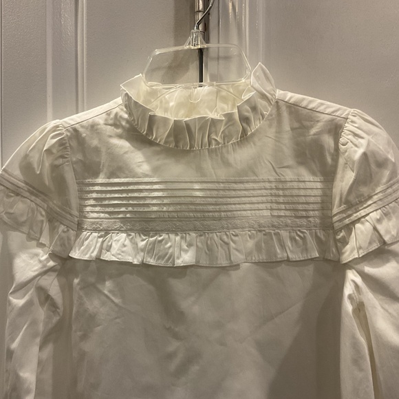 Girls Janie and Jack Ruffle Pleated Top, Size 12 - Picture 2 of 8